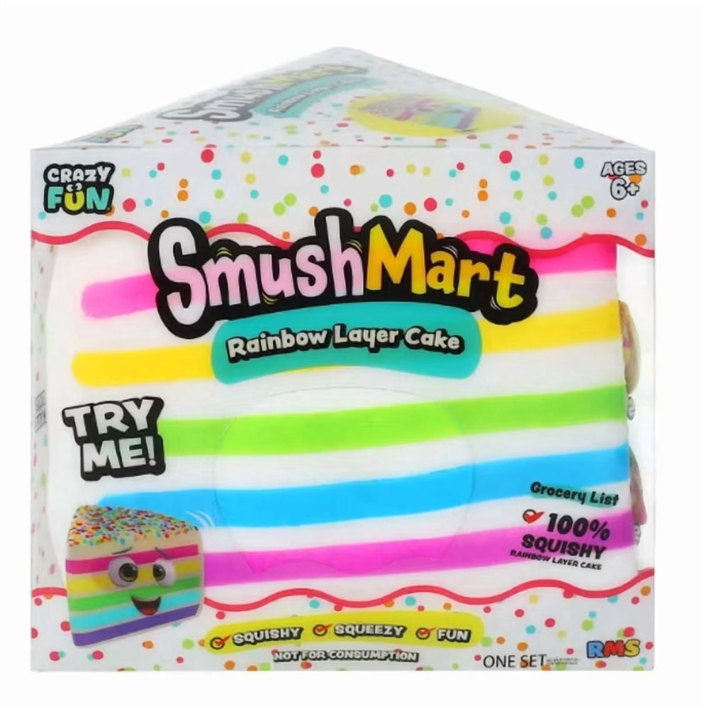 🔥Smush Mart Rainbow Layer Cake Squishy BNWT🔥